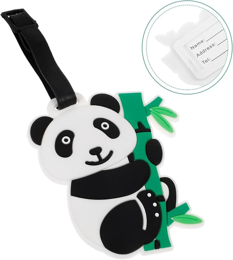 Panda Luggage Tags Sturdy PVC Travel Baggage Identifiers For Adults Kids - Image 4